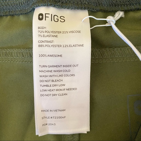LIMITED EDITION FIGS KADE SCRUB PANTS-DARK OLIVE IN SIZE PETITE MEDIUM - Picture 3 of 13